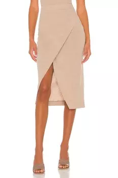Юбка миди Enza Costa Cashmere, хаки