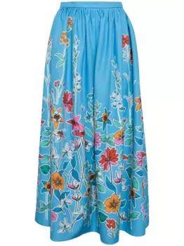 Юбка миди Hibiscus Bambah, синий