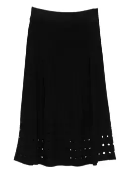 Юбка-миди из крепа DKNY, черный