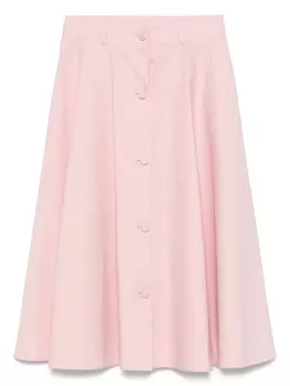 Юбка миди из поплина Moschino, розовый