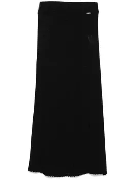 Юбка миди Kiton в рубчик, черный