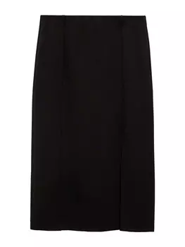 Юбка миди MANGO Skirt ROMI, черный