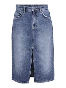Юбка миди OBJECT Skirt HARLOW, синий деним