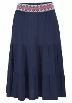 Юбка миди s.Oliver Skirt, синий