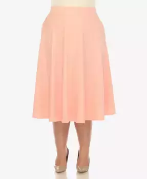 Юбка миди с расклешенным силуэтом Plus Size White Mark, оранжевый