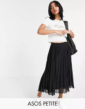 Юбка миди со складками ASOS DESIGN Petite
