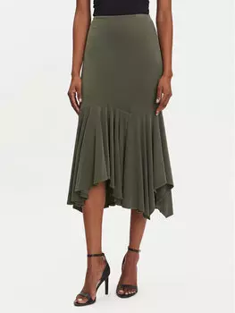 Юбка миди стандартный крой W5YD85 KCTB2 Guess, зеленый