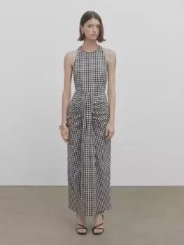 Юбка миди в корзину - studio Massimo Dutti, черный