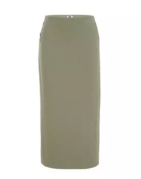 Юбка миди WE Fashion Skirt, оливковый