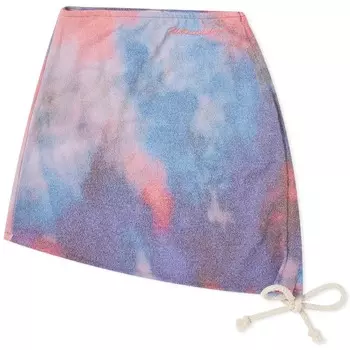 Юбка мини Fiorucci Flower Blur Ruched, мультиколор