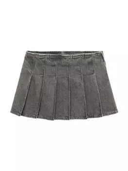 Юбка мини MANGO Skirt JEN, серый