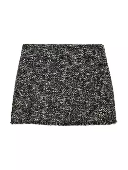 Юбка мини MANGO Skirt Salt, черный