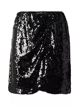 Юбка мини PIECES Skirt PCROME, черный