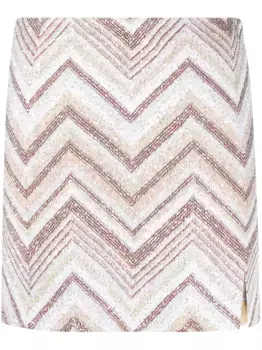 Юбка мини с пайетками Missoni, белый