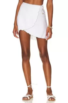 Юбка мини Seashell Emma Wrap, белый