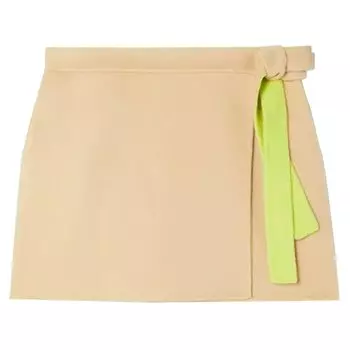 Юбка Off-White Side Tie Fastening Mini Skirt, бежевый