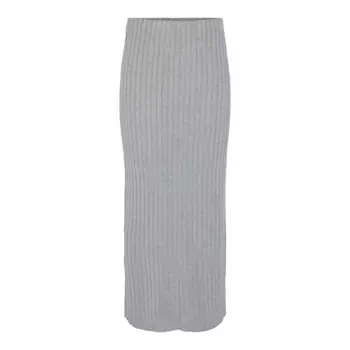 Юбка Pieces Iris long skirt, серый