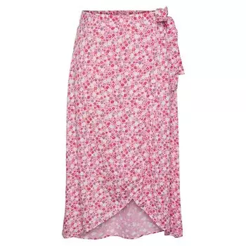 Юбка Pieces Tala Wrap Midi, розовый