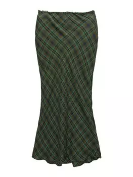 Юбка Pull&Bear, цвет Olive/Mint