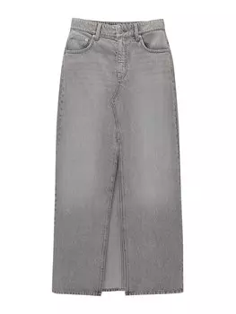 Юбка Pull&Bear, серый деним