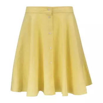 Юбка Ralph Lauren Linen A-line With Buttons, желтый