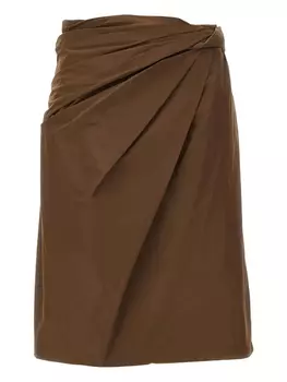 Юбка с драпировкой Bally, коричневый