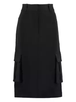 Юбка с карманами карго Givenchy, черный