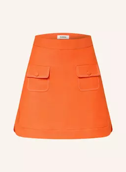 Юбка с льном Sandro, оранжевый