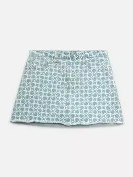 Юбка с логотипом Venus Denim (7-14) Guess Factory, цвет light stonewash