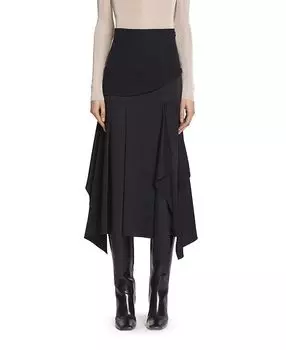 Юбка с оборками Lanvin, черный