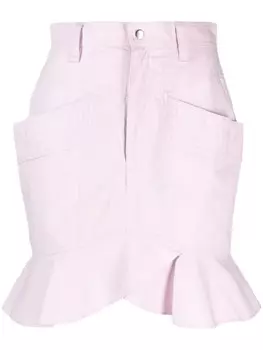 Юбка с оборками MARANT TOILE, фиолетовый