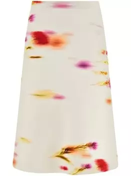 Юбка с принтом Blossom Ferragamo, белый
