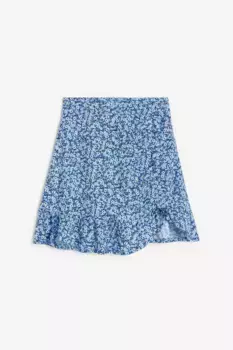 Юбка с рюшами H&M, синий