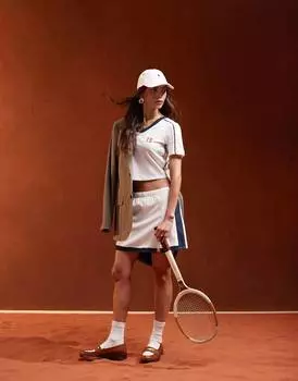 Юбка-шорты Pieces Sport Core With Side Stripe, темно-синий