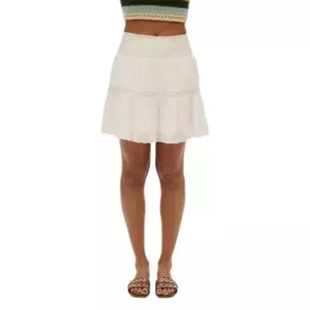 Юбка Superdry Ibiza Lace Mix short skirt, белый