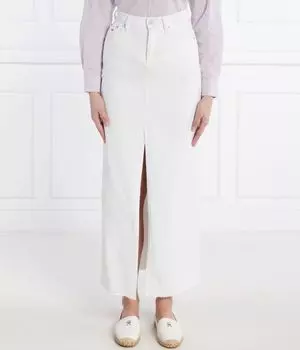 Юбка Tommy Jeans макси джинсовая, белый