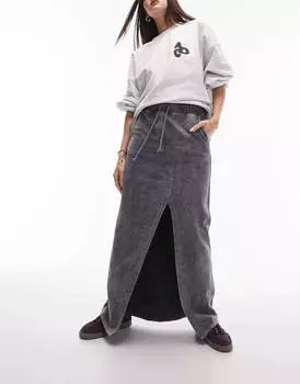 Юбка Topshop Jogger Maxi, темно-серый