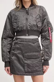 Юбка винтажная мини Alpha Industries, серый