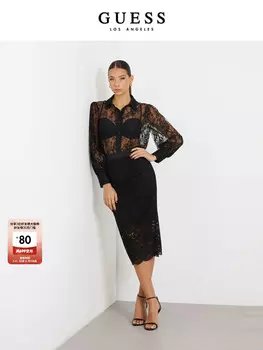 Юбка женская Guess кружевная, черный
