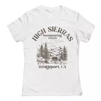 Юниорская/женская футболка High Sierras с рисунком, белый