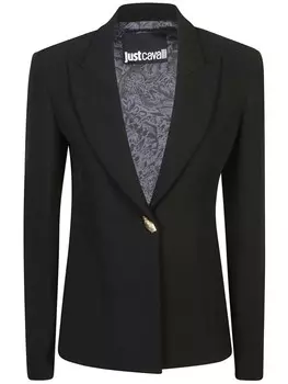 Just Cavalli креповый блейзер, черный