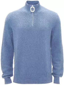 JW Anderson джемпер из ткани букле с воротником на молнии, синий
