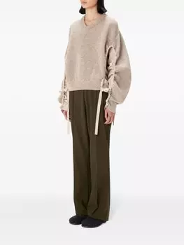 JW Anderson джемпер в рубчик, серый