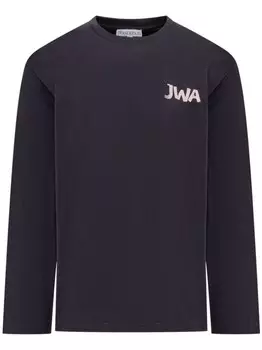 JW Anderson футболка с логотипом, синий