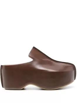 JW Anderson клоги на платформе, коричневый