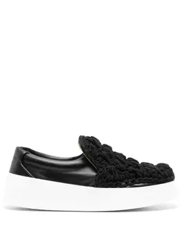 JW Anderson кроссовки Popcorn на платформе, черный