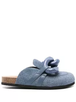 JW Anderson тапочки с цепочкой, синий