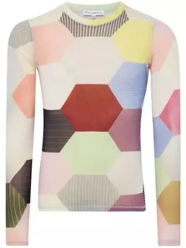 JW Anderson топ с принтом, белый