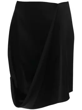 JW Anderson юбка мини с драпировкой, черный