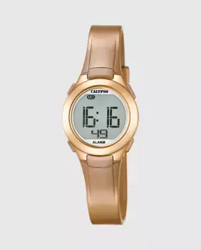 K5677/3 Digital Crush женские резиновые золотые часы Calypso, золотой